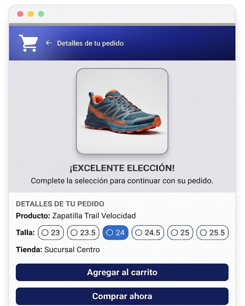 Selector de talla — Zapatería Carlos